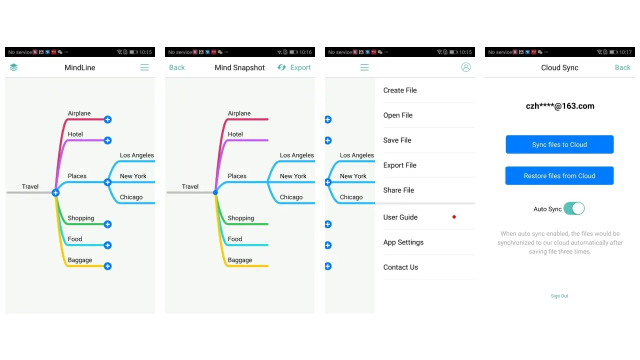 MindLine Mind Map-screenshots