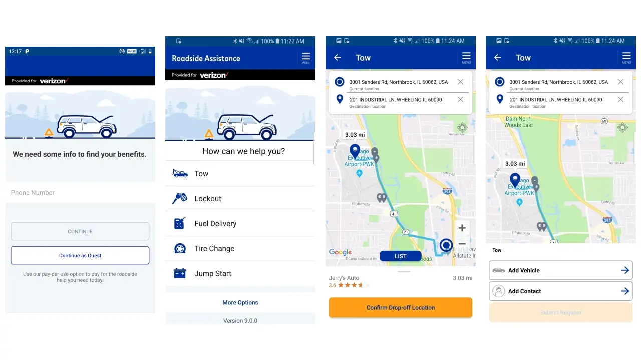 Verizon Roadside Assistance-screenshots