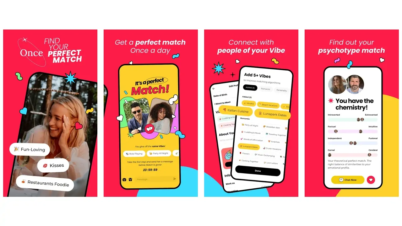Once: Perfect Match and Dates-screenshots
