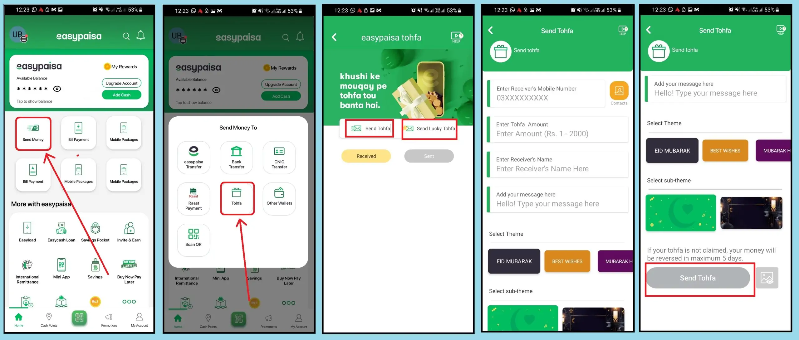 How to Send Easypaisa Tohfa How to claim Easypaisa Tohfa