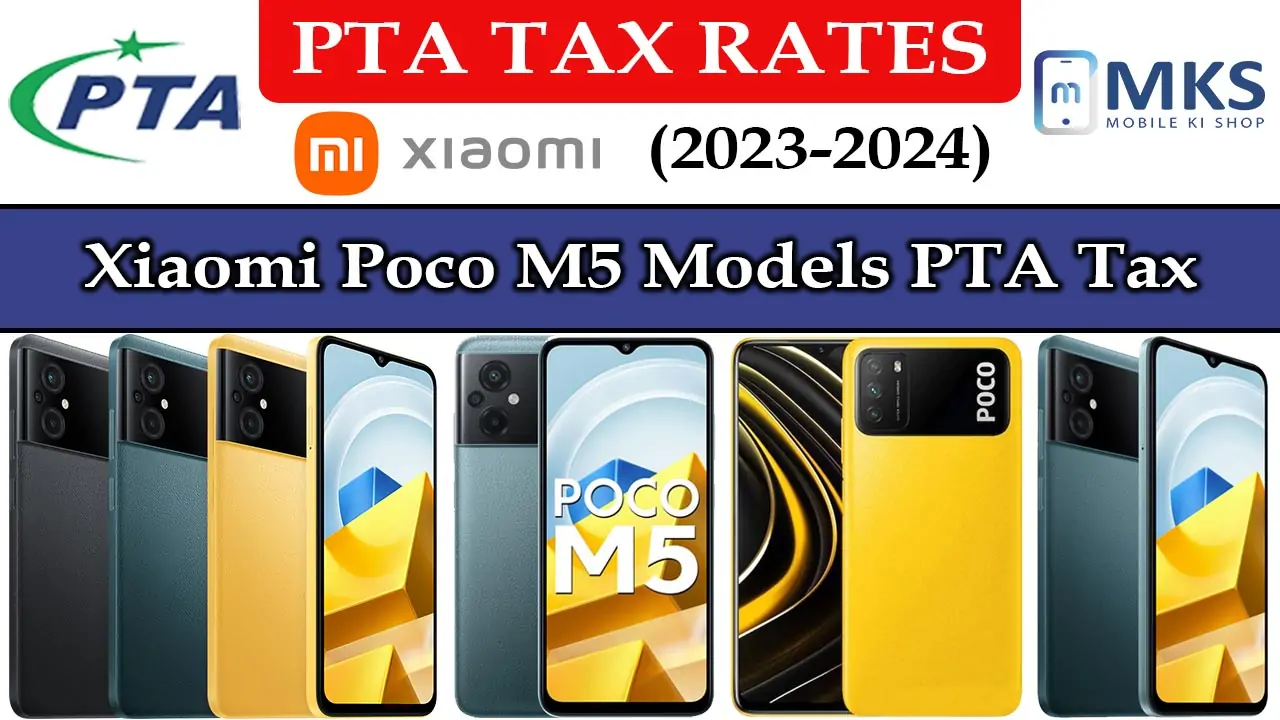 Xiaomi Poco M5 Models PTA Tax in Pakistan