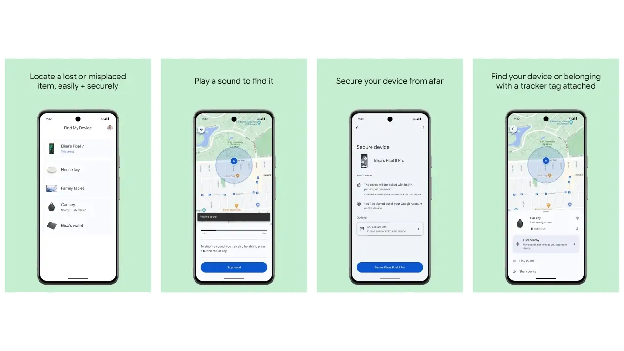 Google Find My Device-screenshots