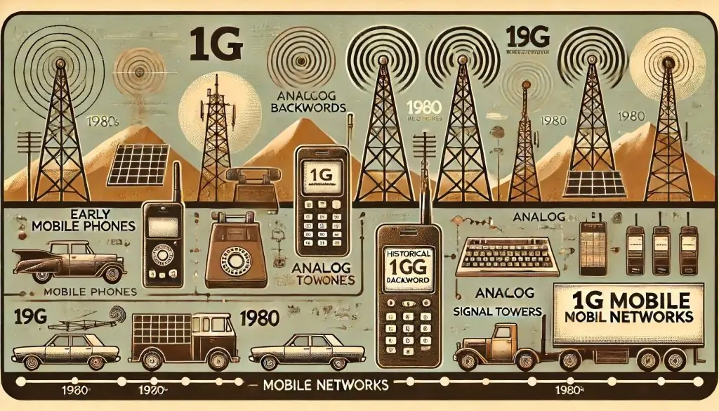 Historical Background of 1G mobile networks