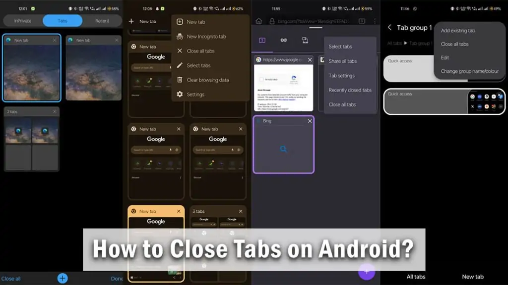 How to Close Tabs on Android?