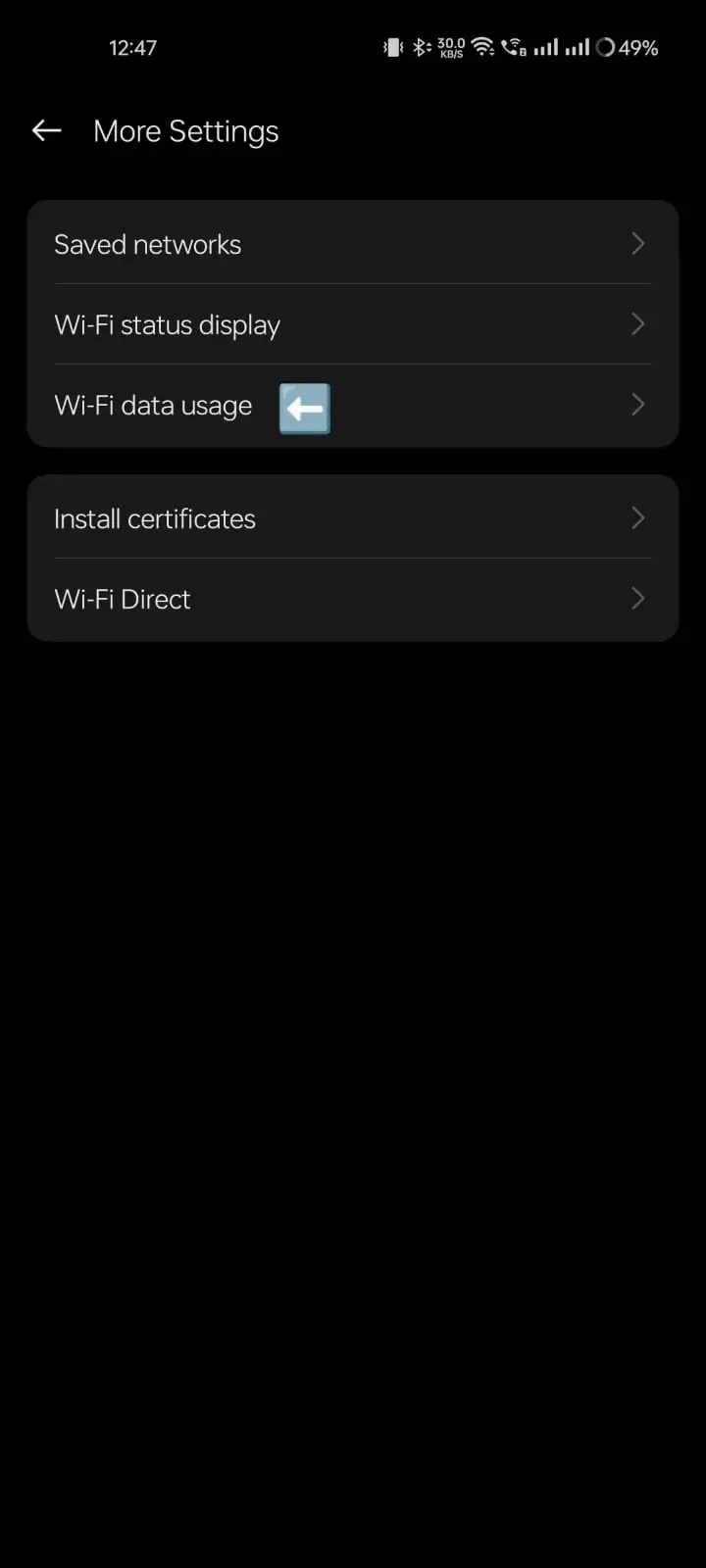 Network Settings in Android