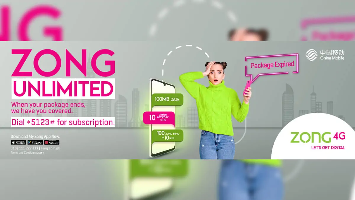 Zong Unlimited Internet, Call & SMS Package