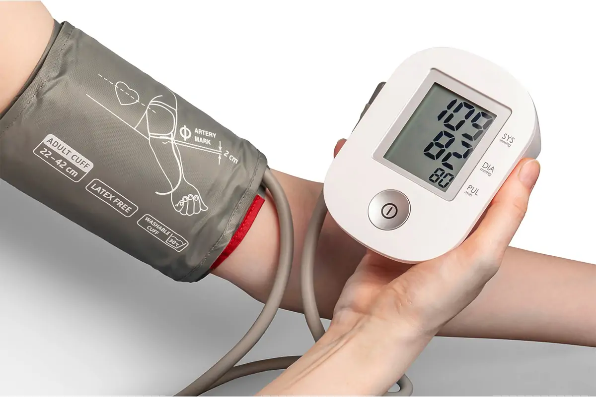 blood pressure checker with monochrome lcd display