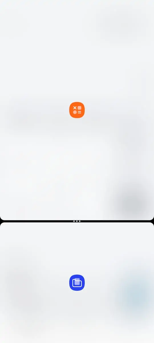 split screen divider between the two apps