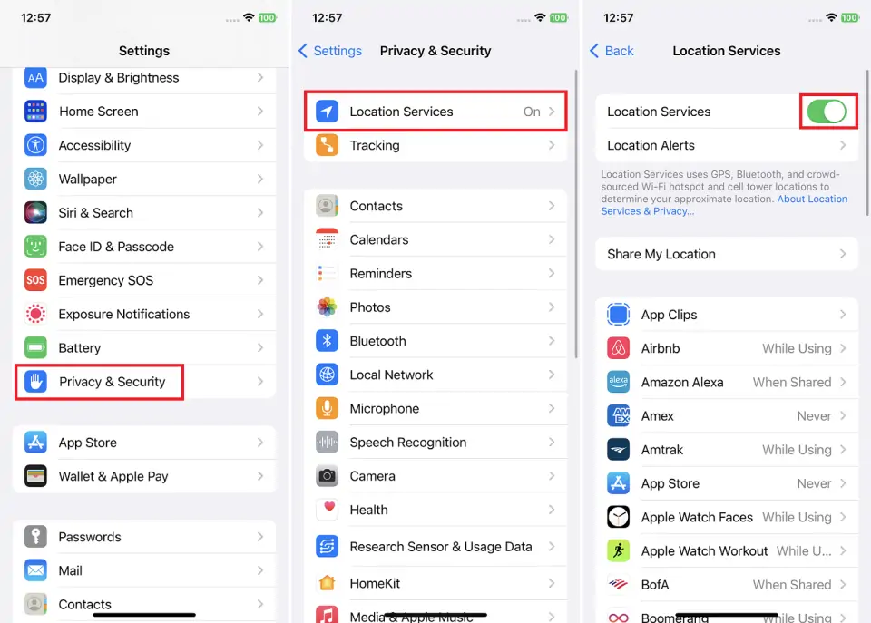 Location Services Transparency