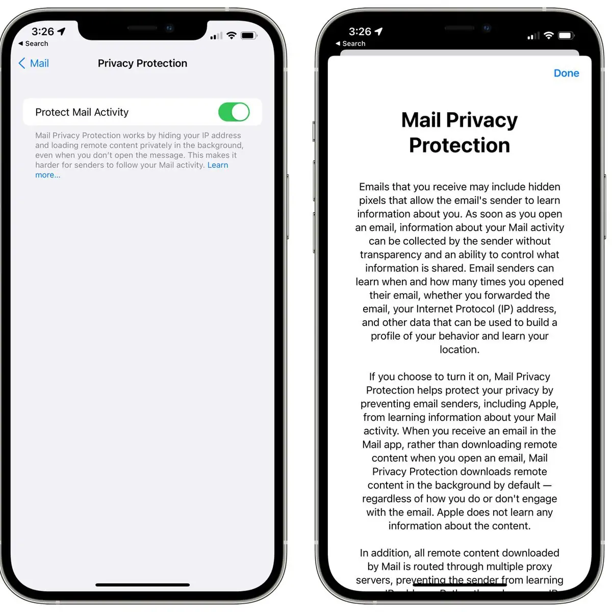 Mail Privacy Protection