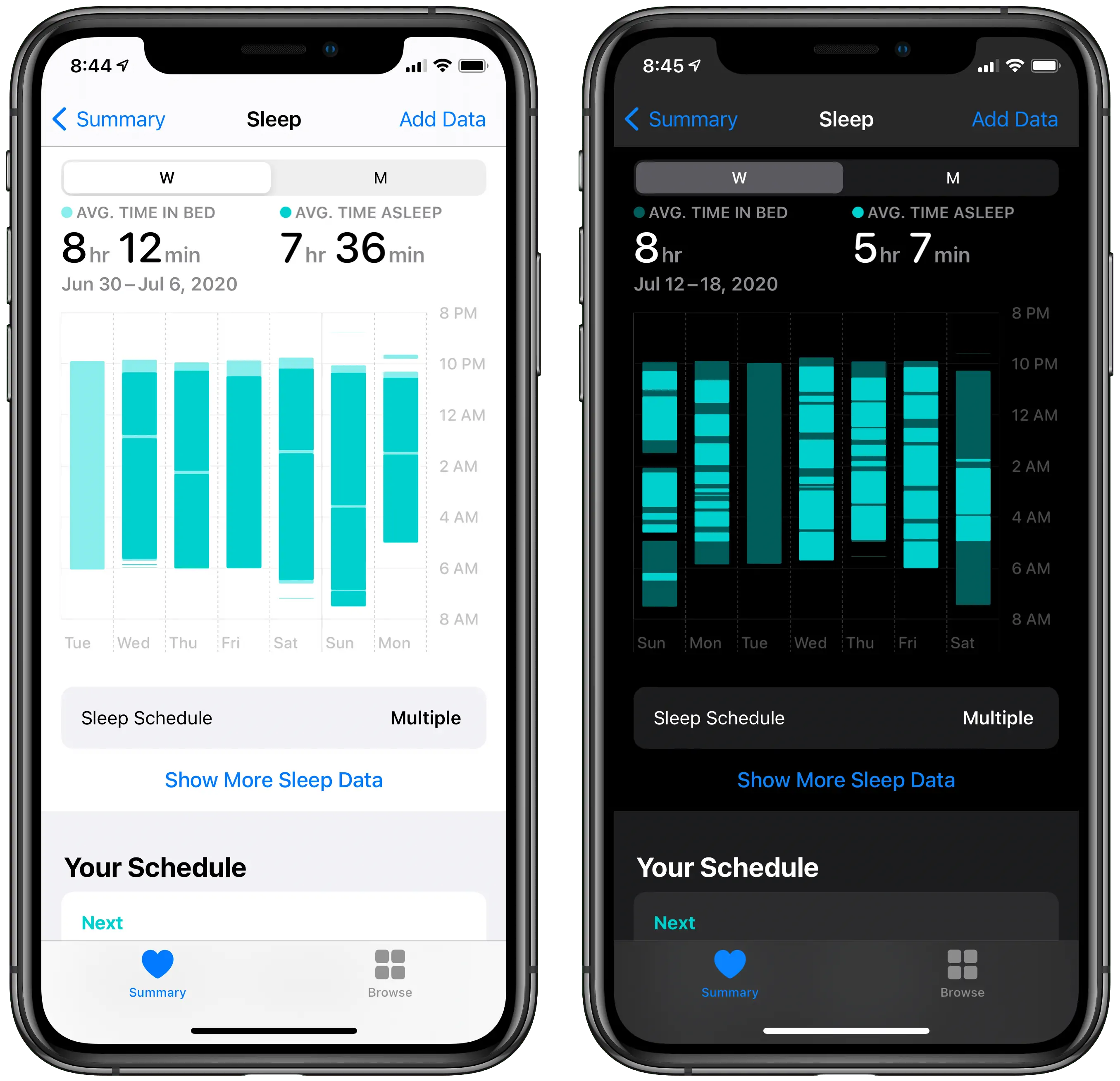 Sleep Tracking in the Health App