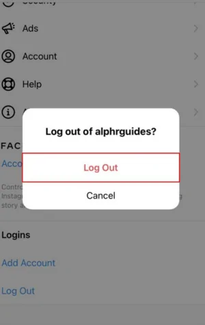 log out of one or all accounts