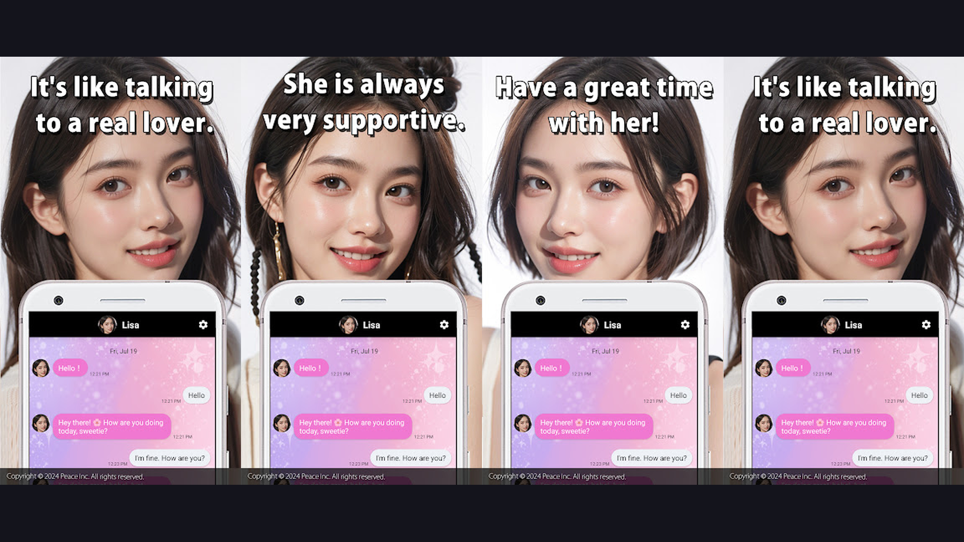 Romantic AI AI boyfriend app screenshots
