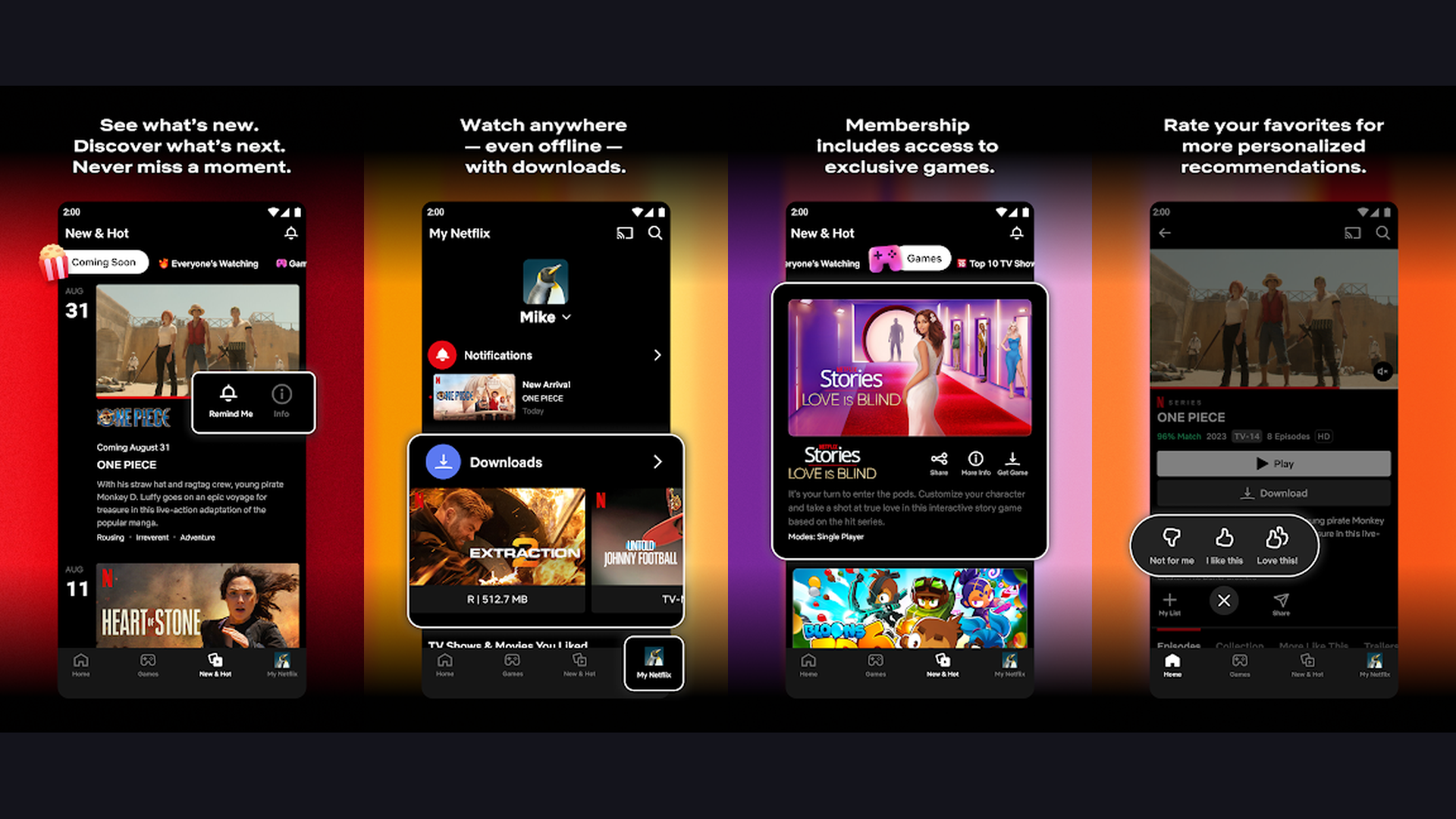 Netflix RV streaming entertainment app screenshots