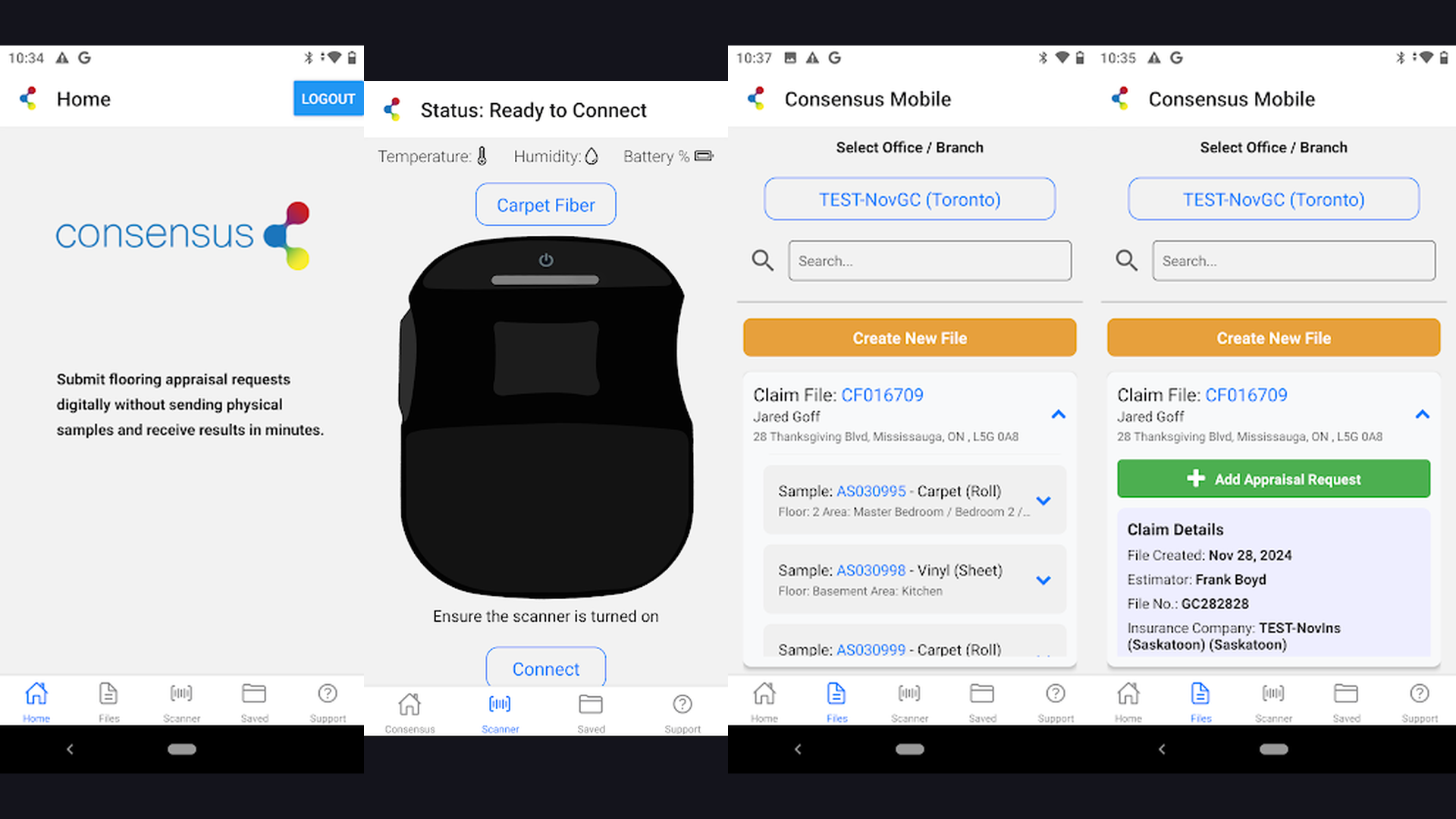 Consensus app screenshots