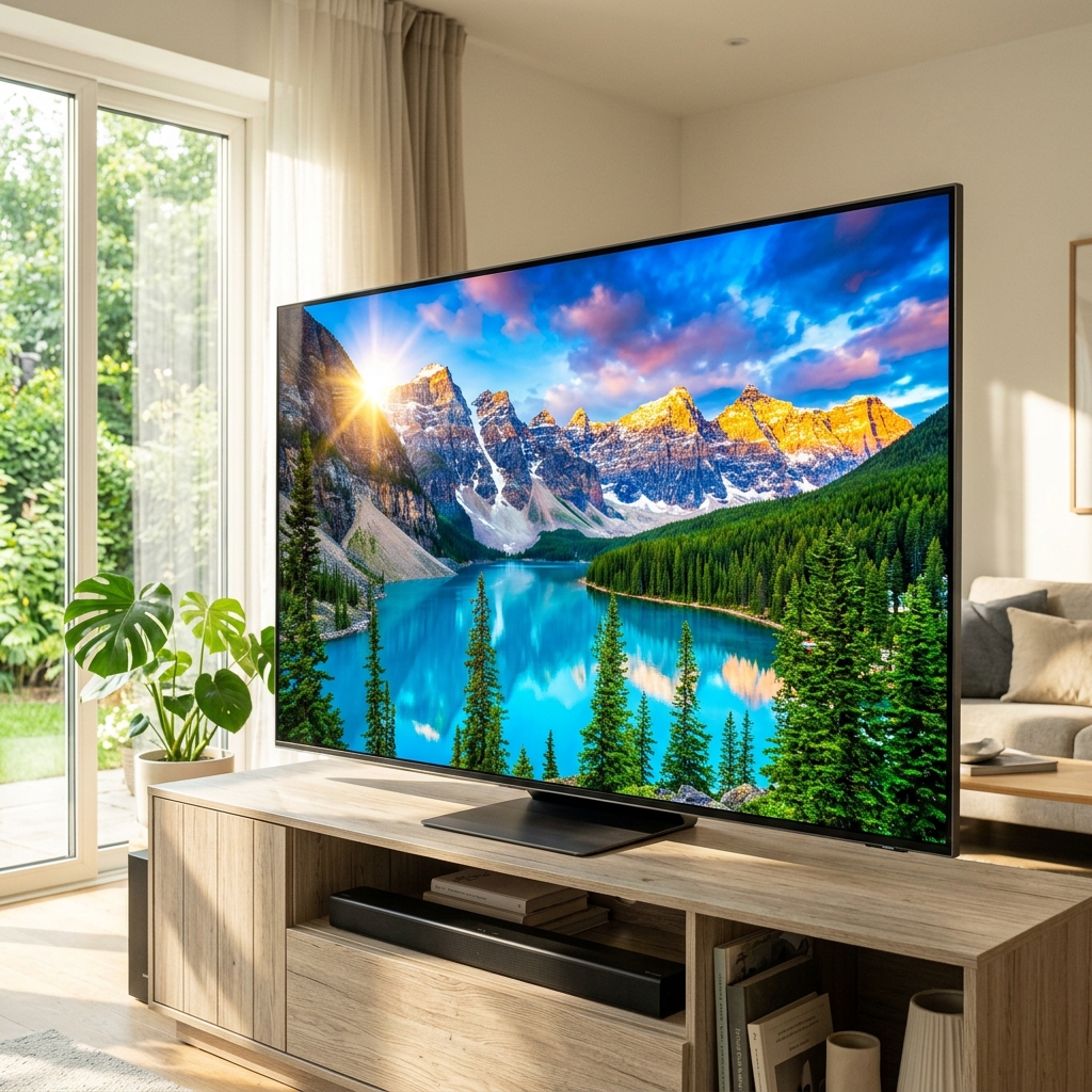 QLED TV displaying brilliant HDR content with extreme peak brightness
