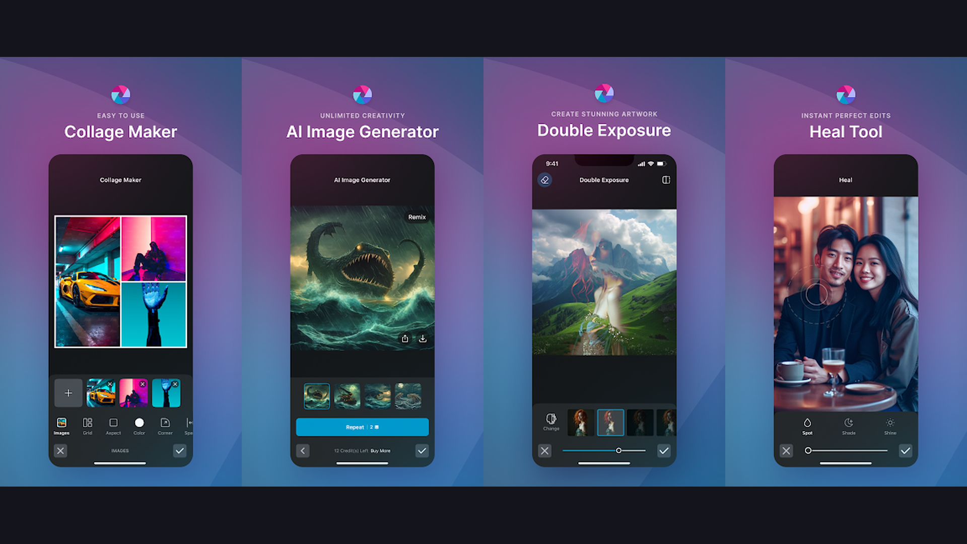 Pixlr AI photo editor app screenshots Android