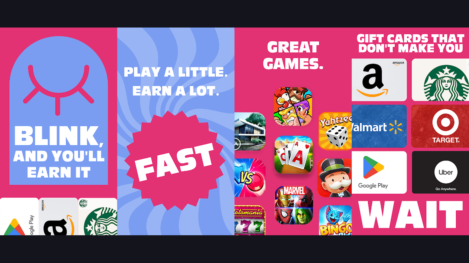 Rewarded Play earn rewards app screenshots