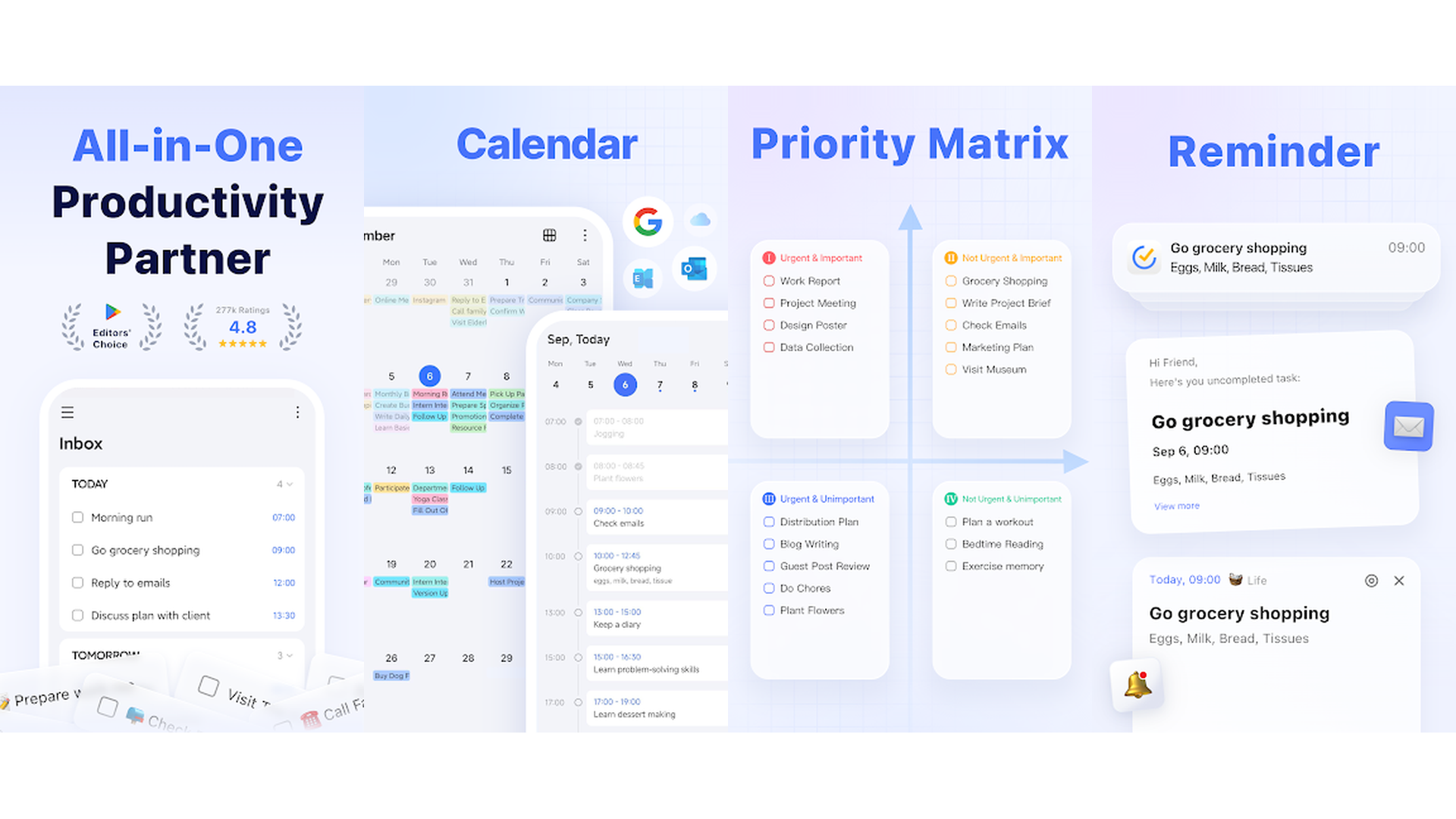 TickTick screenshots
