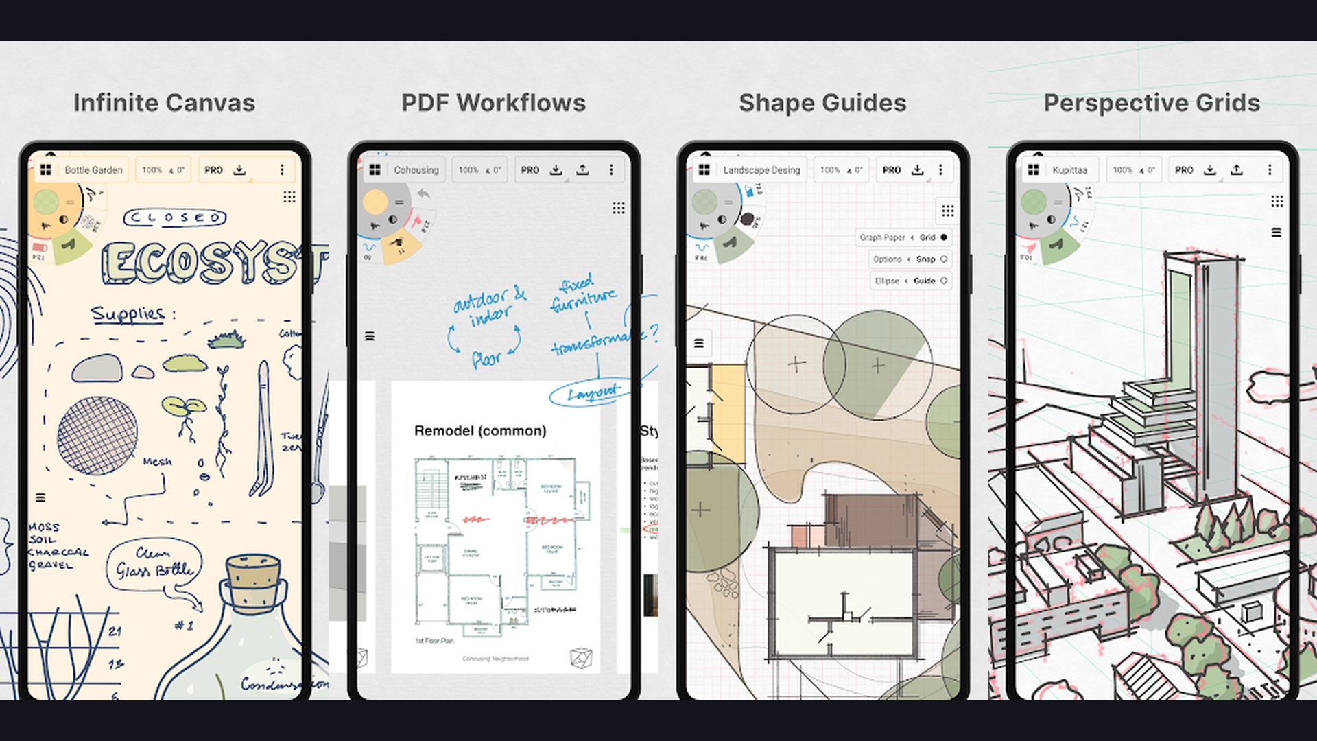 Concepts drawing app screenshots