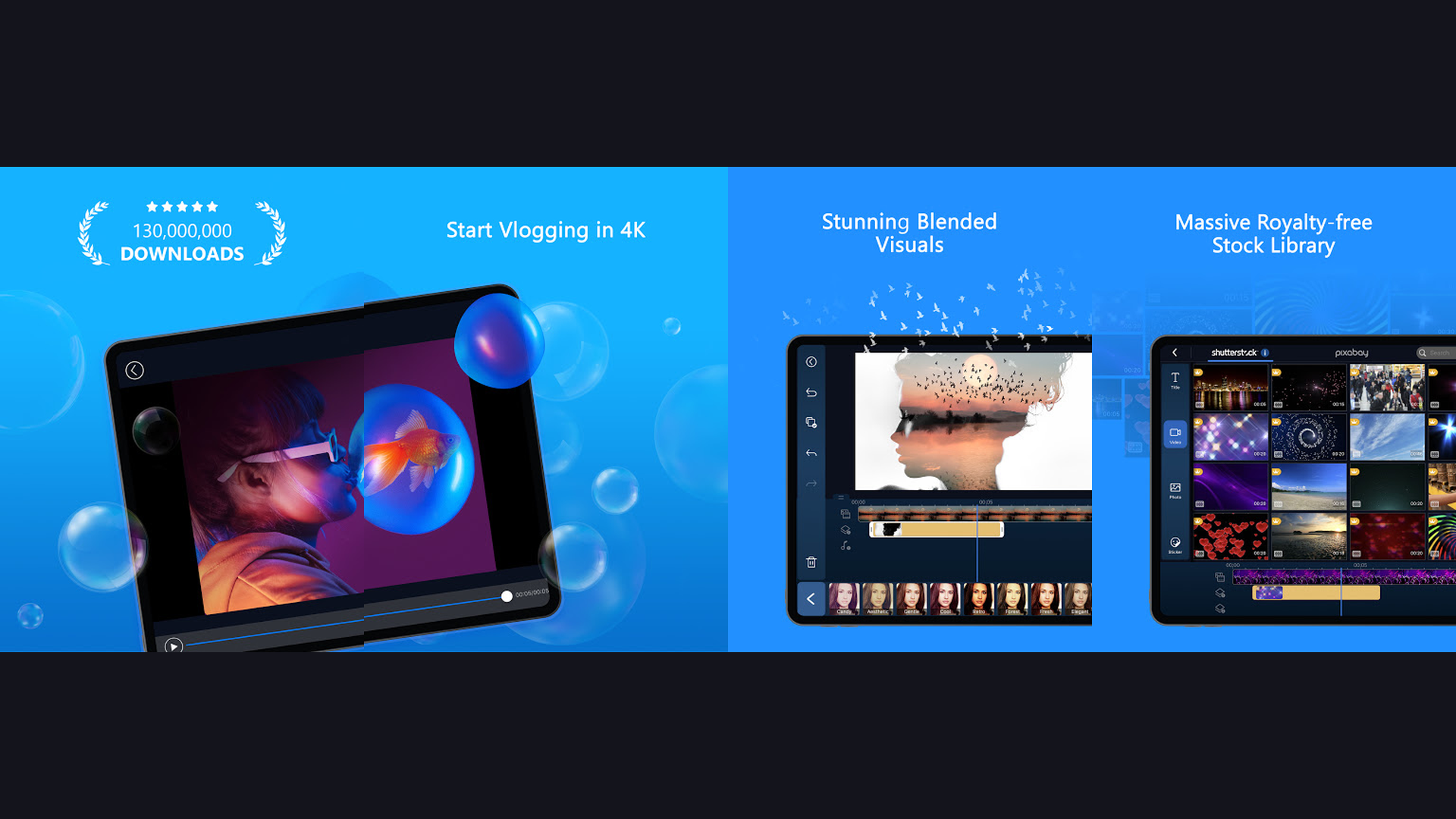 Adobe Premiere Rush reel editing app screenshots