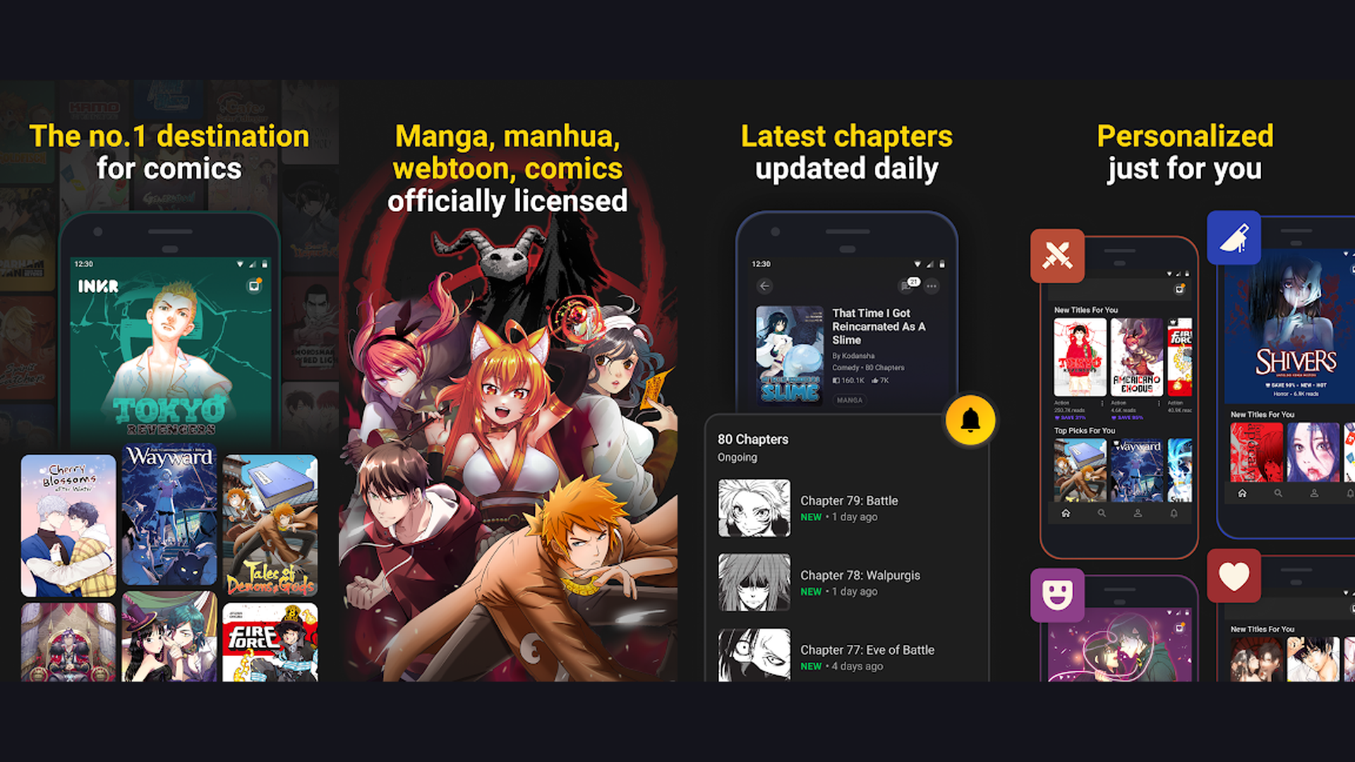 INKR Comics app screenshots