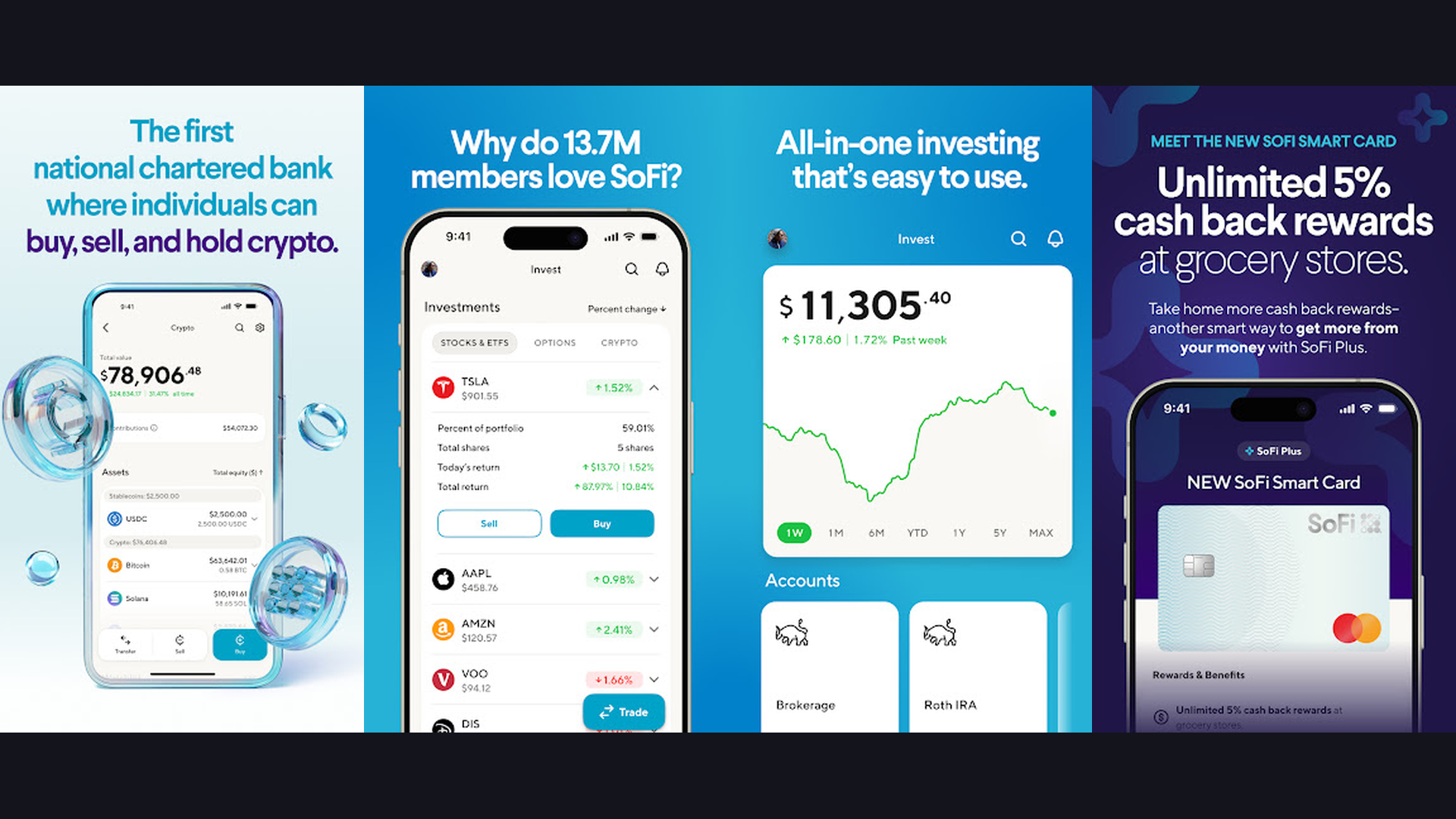 SoFi Invest stock trading app screenshots