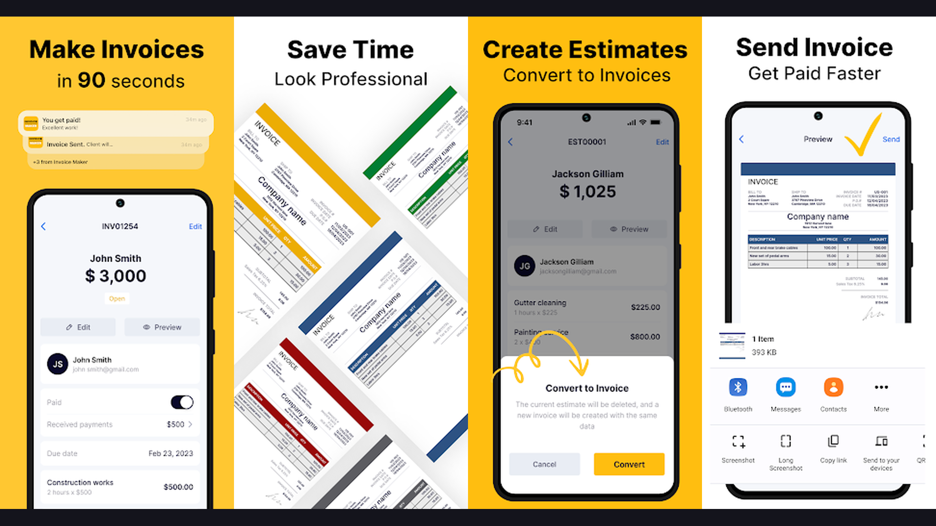 Invoice Creator: Receipt Maker gameplay and screenshots