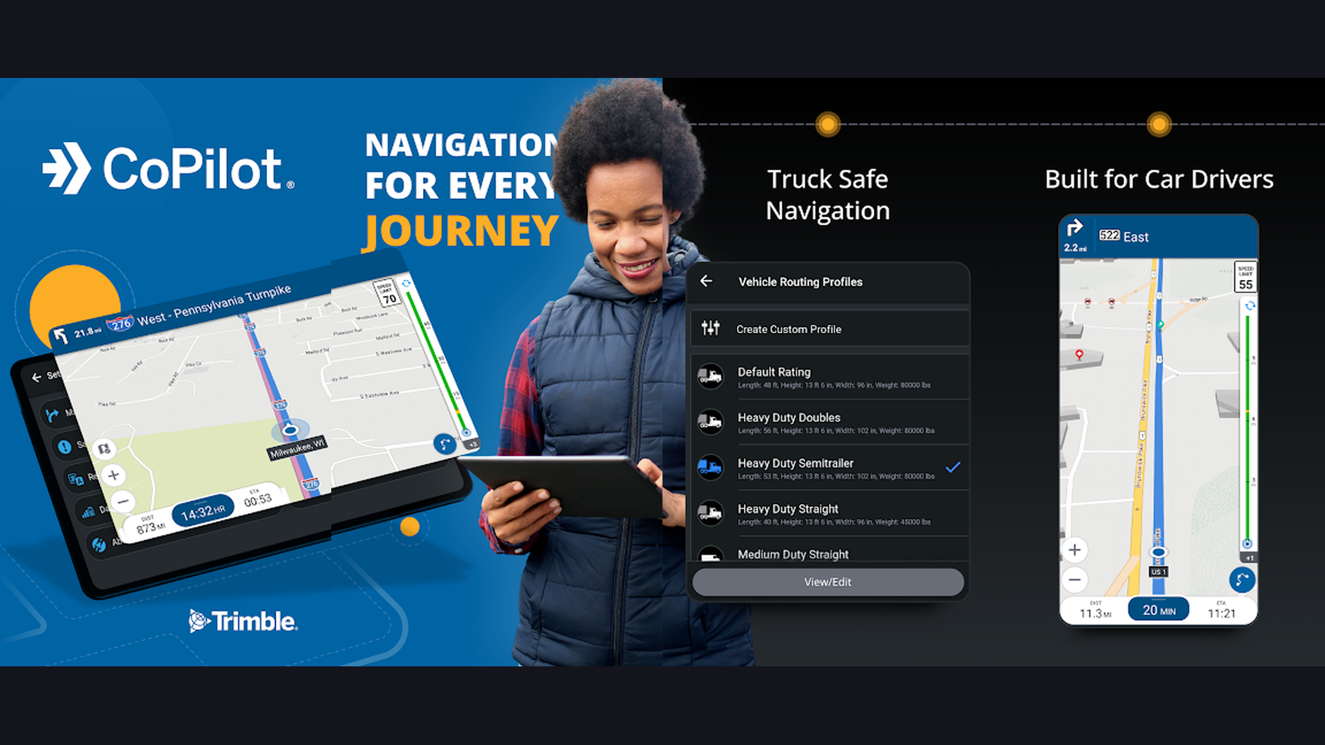 CoPilot GPS navigation app screenshots
