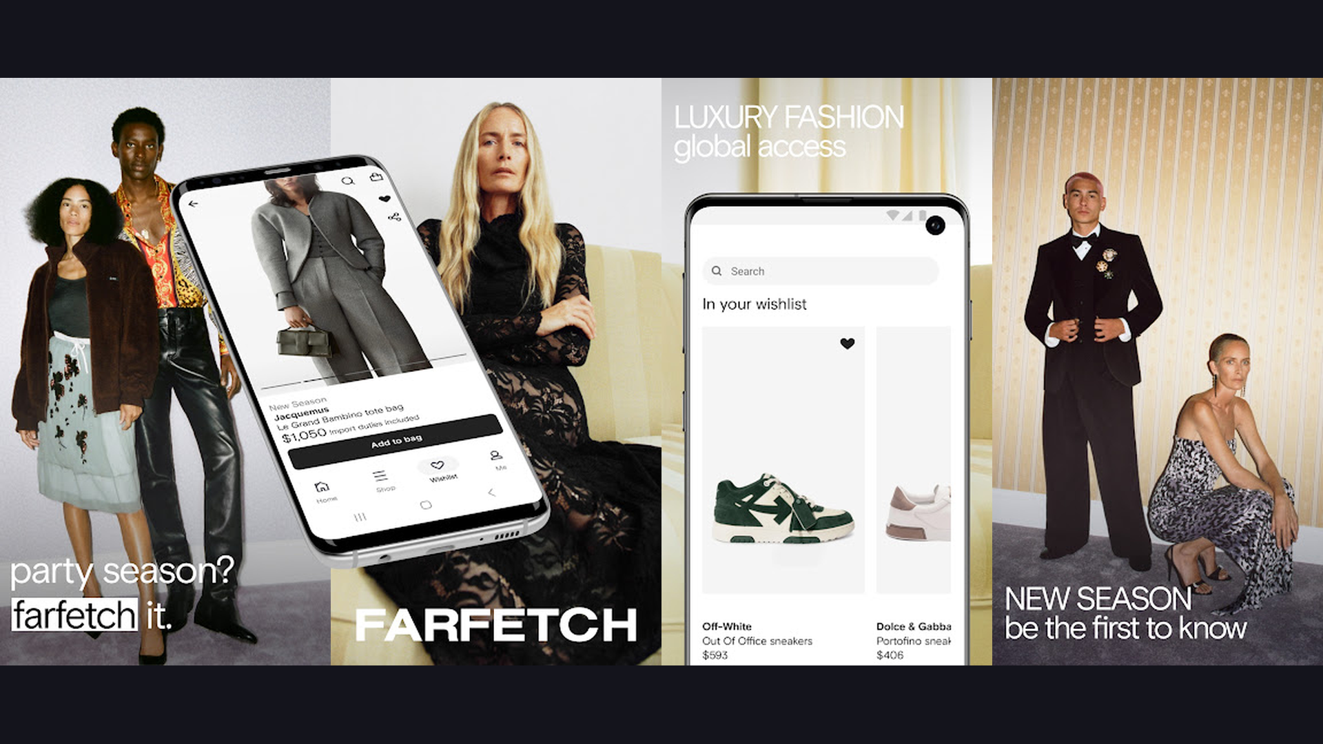 Farfetch luxury fashion app screenshots