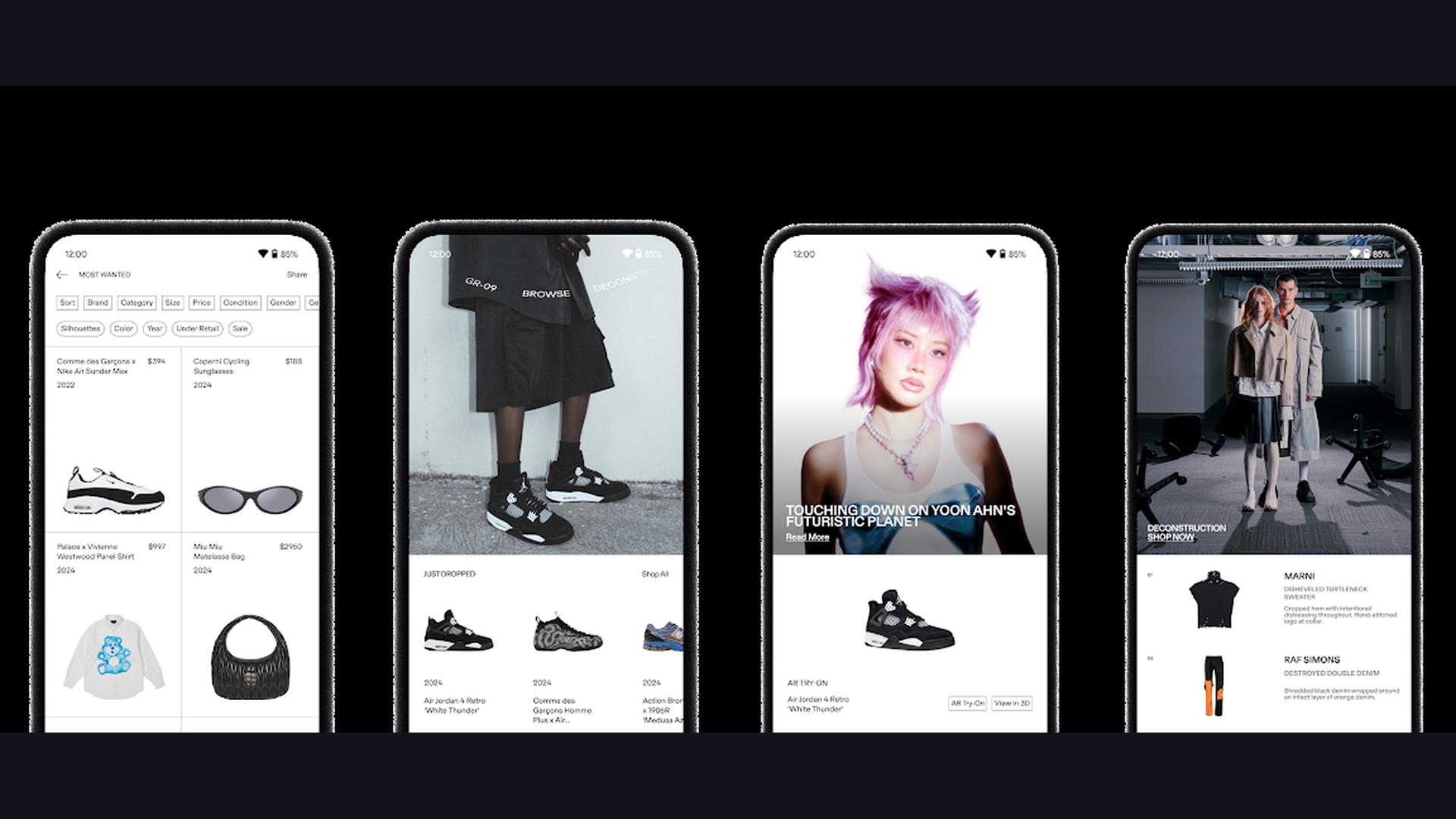 GOAT sneakers app screenshots