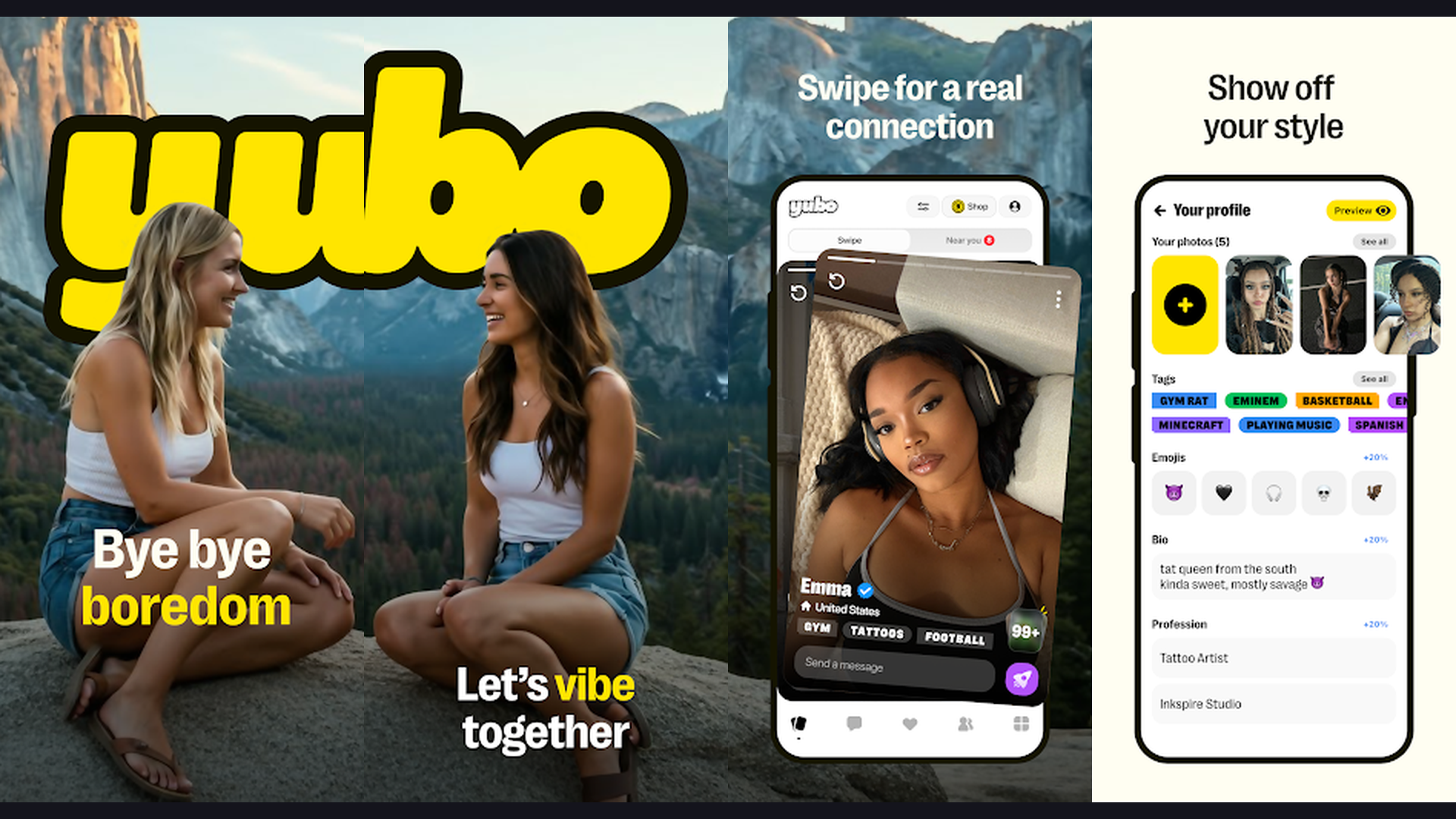 Yubo teen social app screenshots