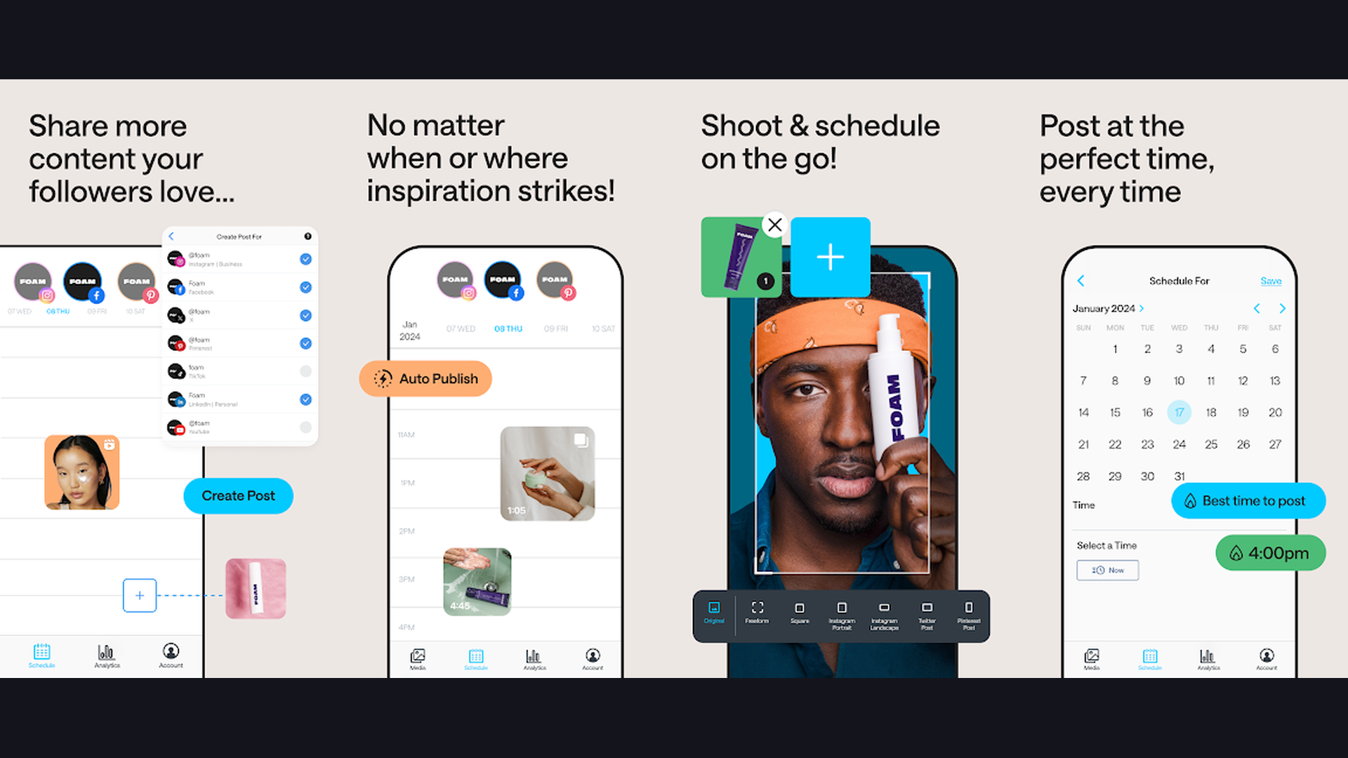 Later van life content creation app screenshots