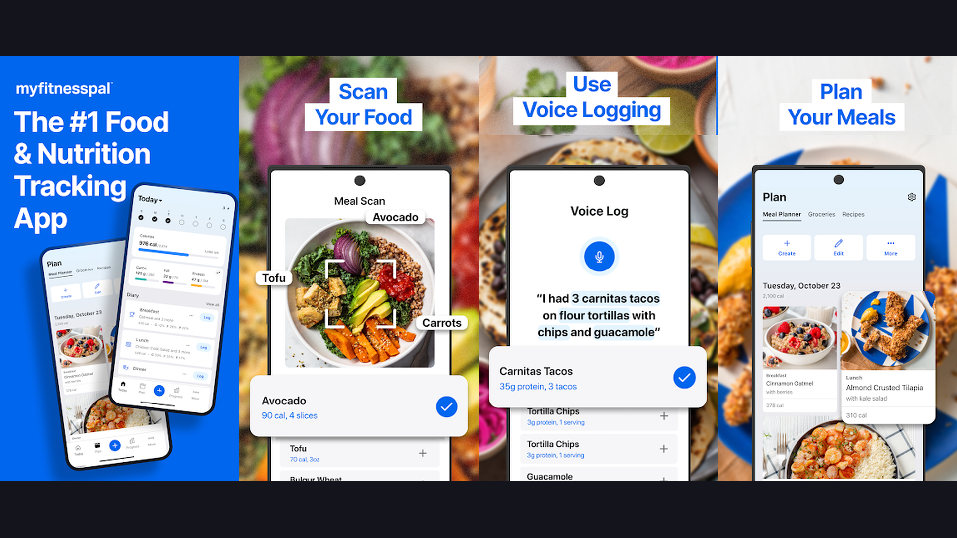 MyFitnessPal health fitness app screenshots