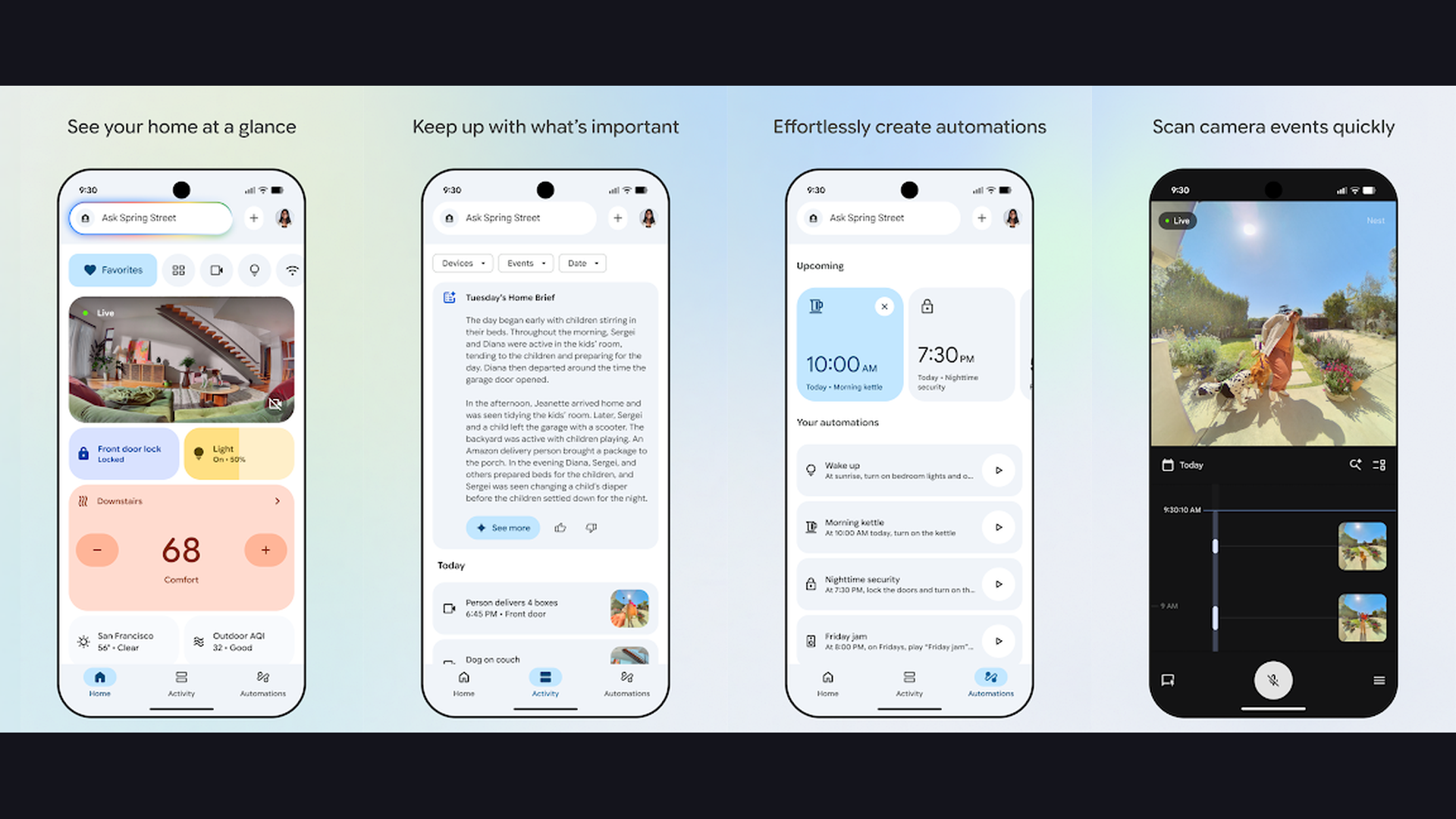 Google Home features and interface