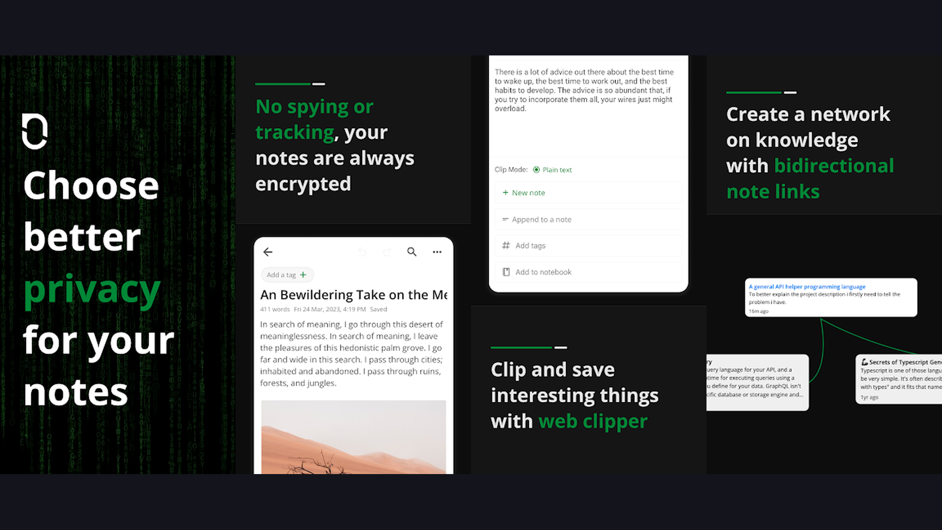 Bear iPad note-taking app screenshots