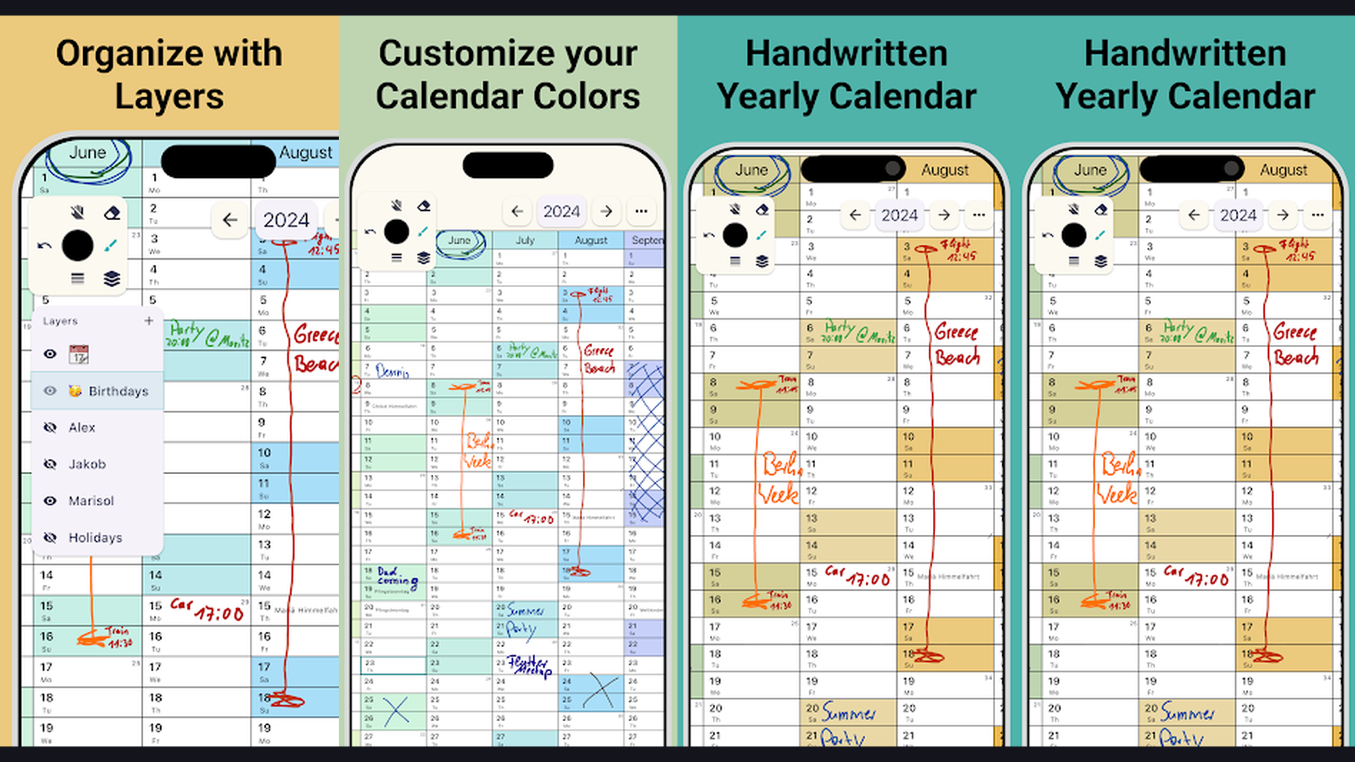 Pencil Planner iPad note-taking app screenshots