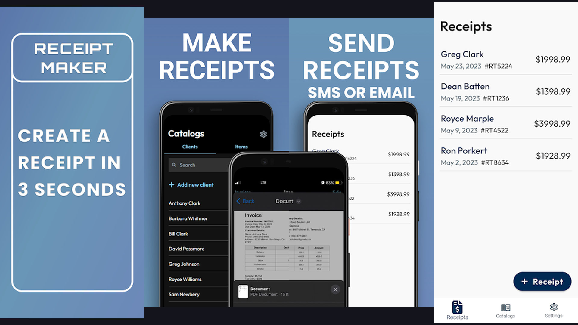 Receipt Maker: PDF Generator gameplay and screenshots