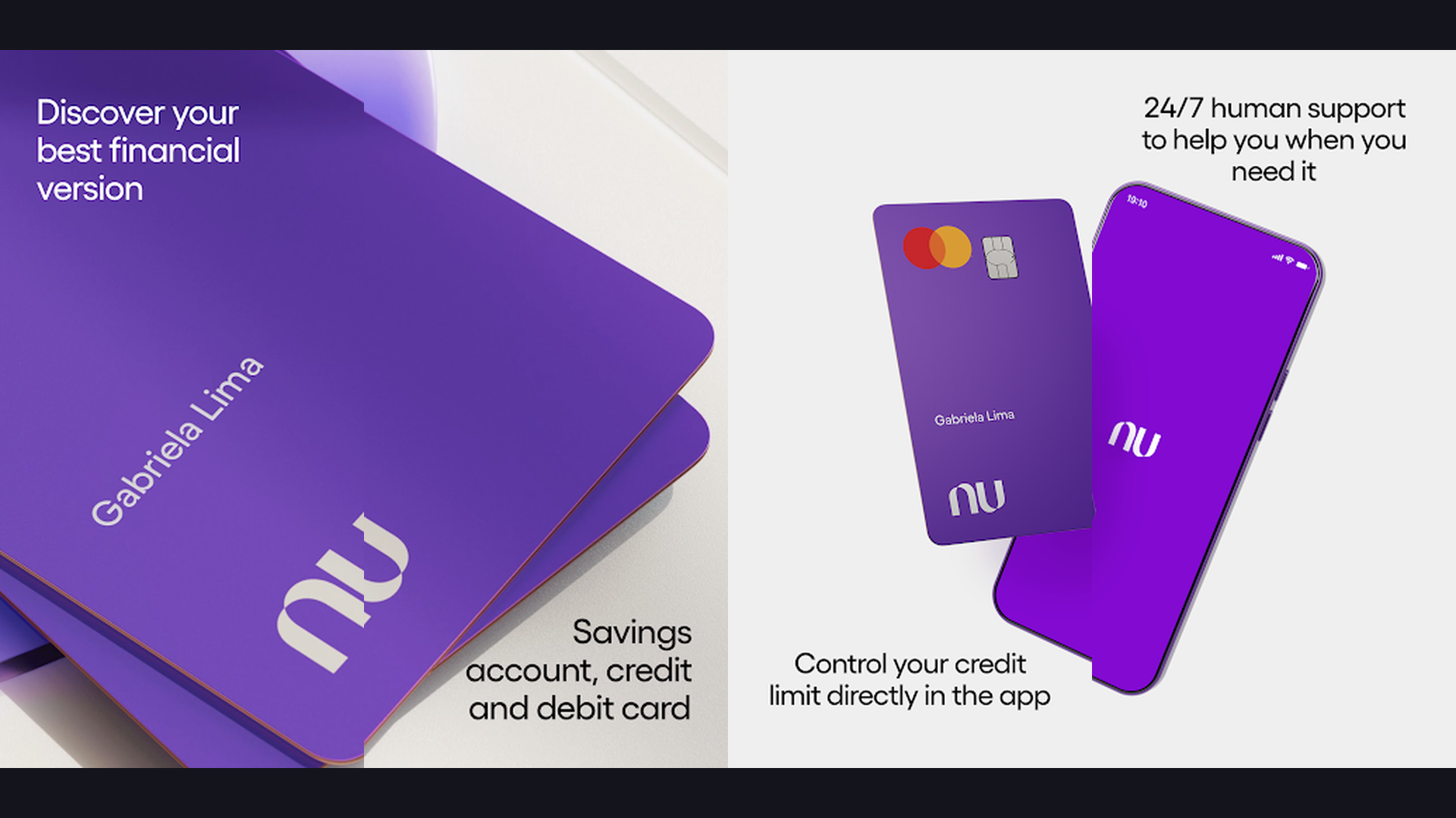 Nubank Flutter app screenshots