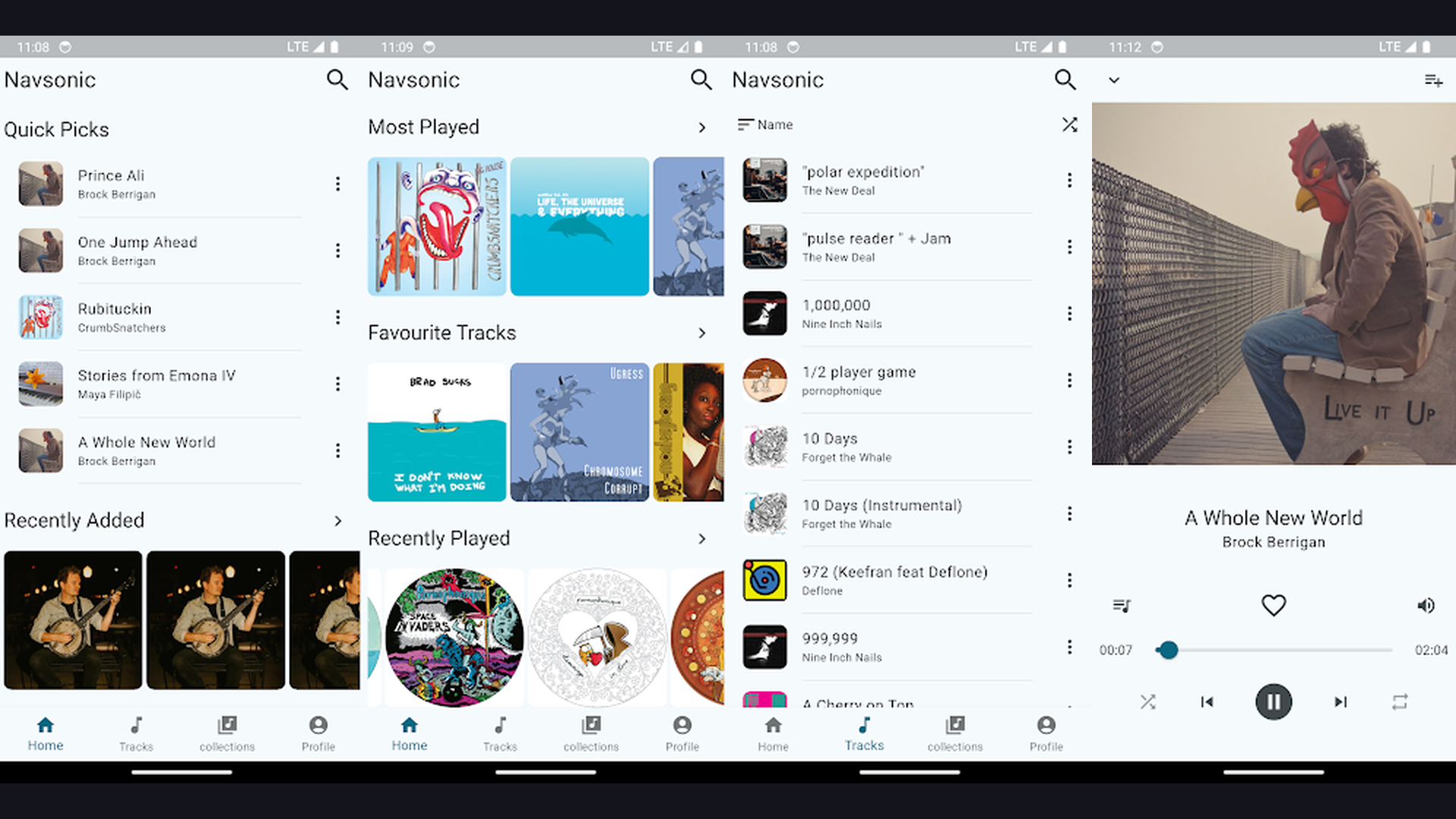 Navidrome self-hosted app screenshots