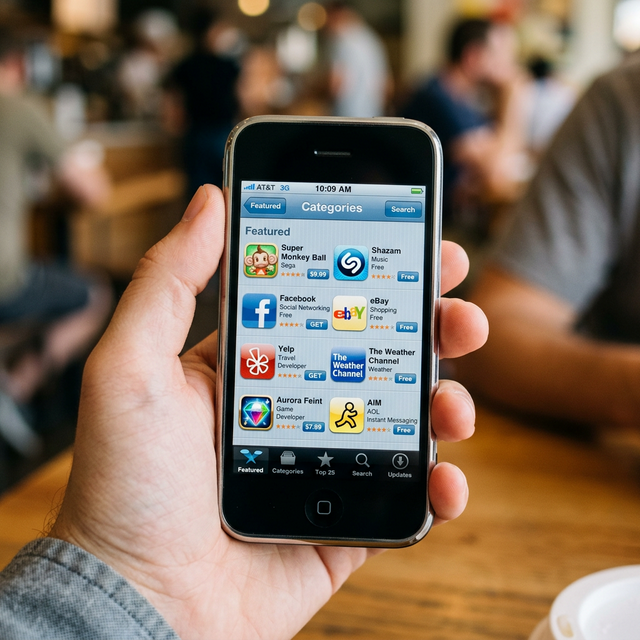 Original 2008 Apple App Store Interface on iPhone OS 2