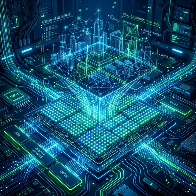 Visualizing parallel processing power of a GPU