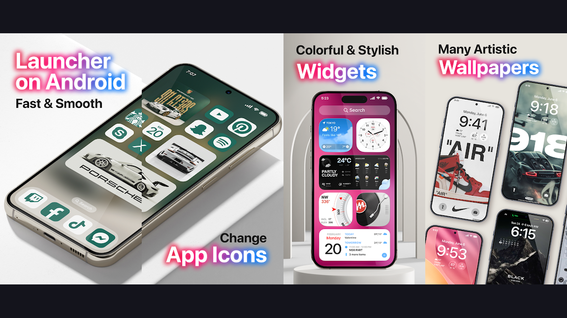 Launcher OS™ Pro features and interface