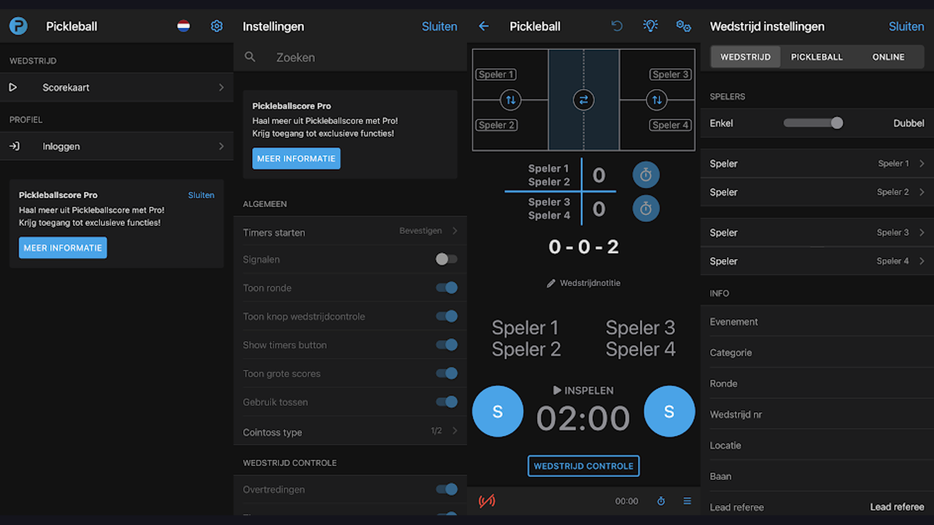 Scoreholio pickleball app screenshots