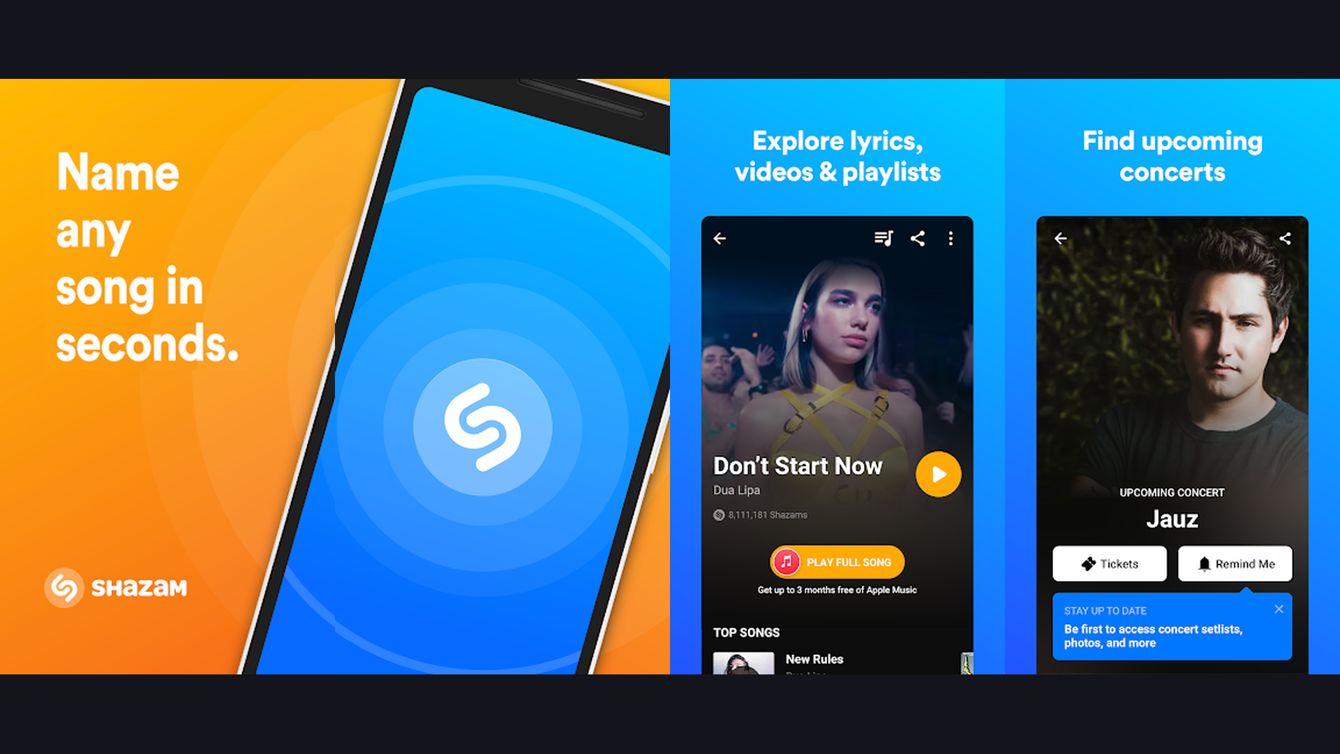 Shazam iPhone app screenshots