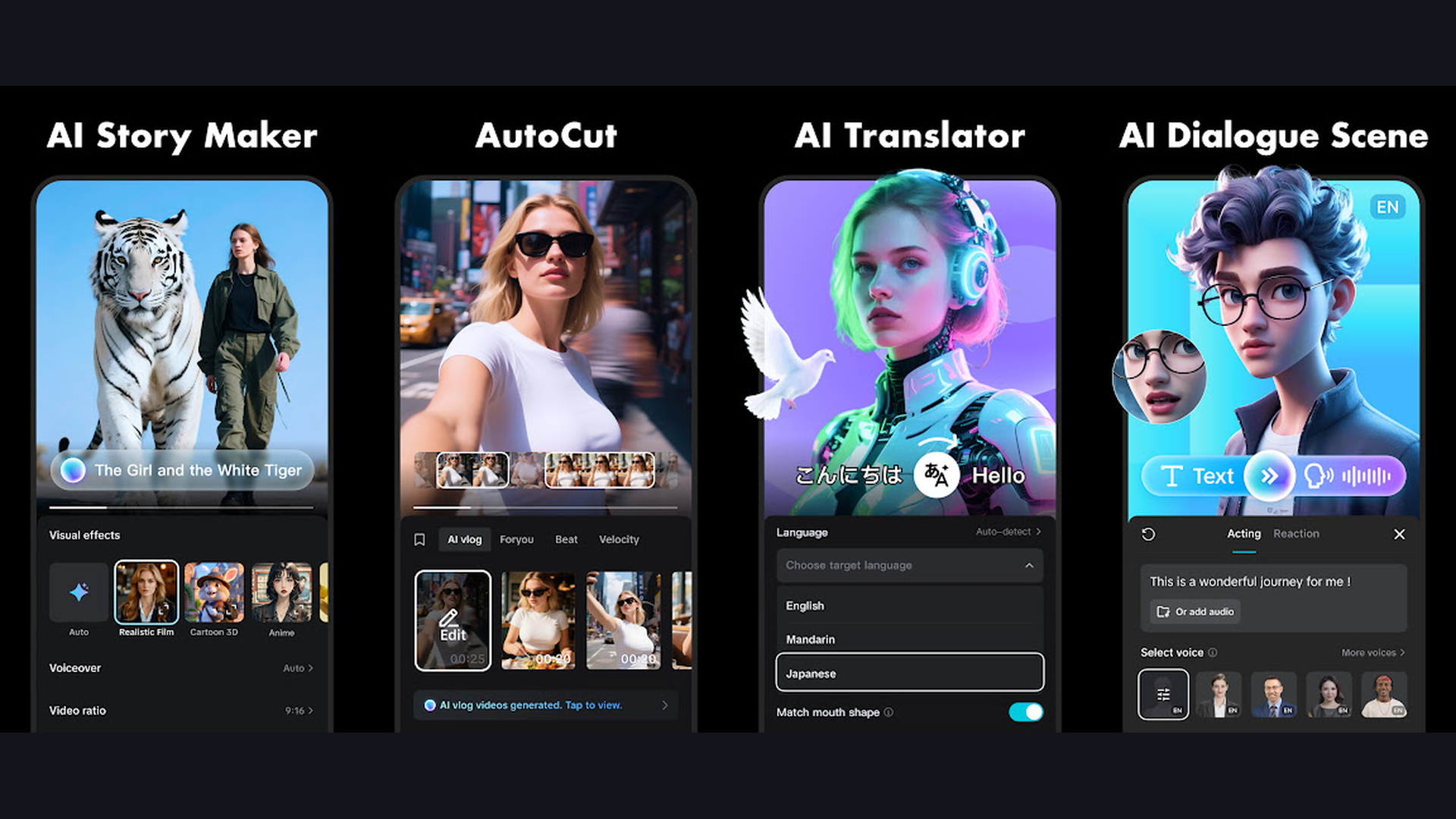 CapCut reel editing app screenshots