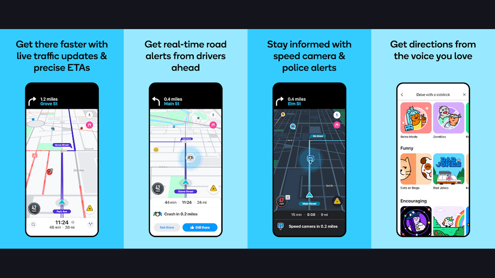 Waze RV navigation app screenshots