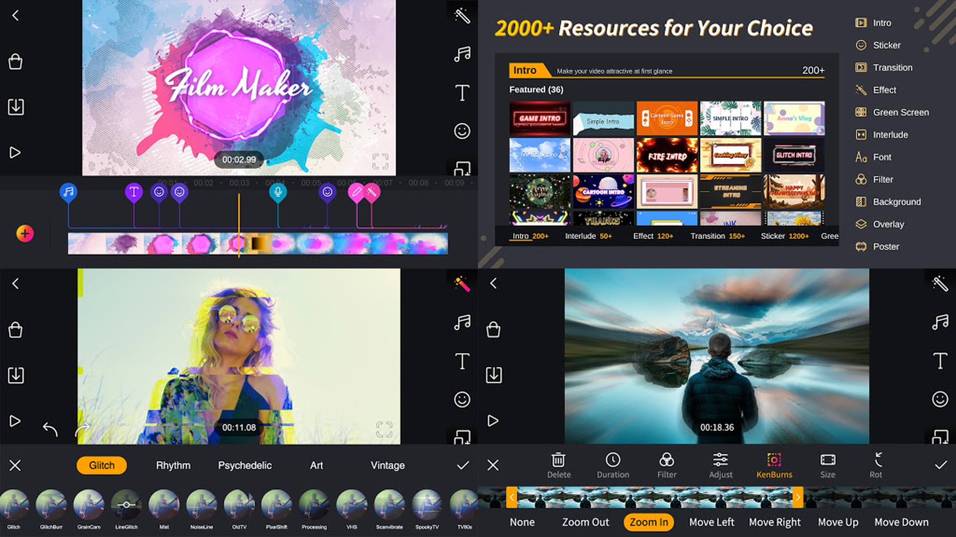 iMovie video recording app screenshots