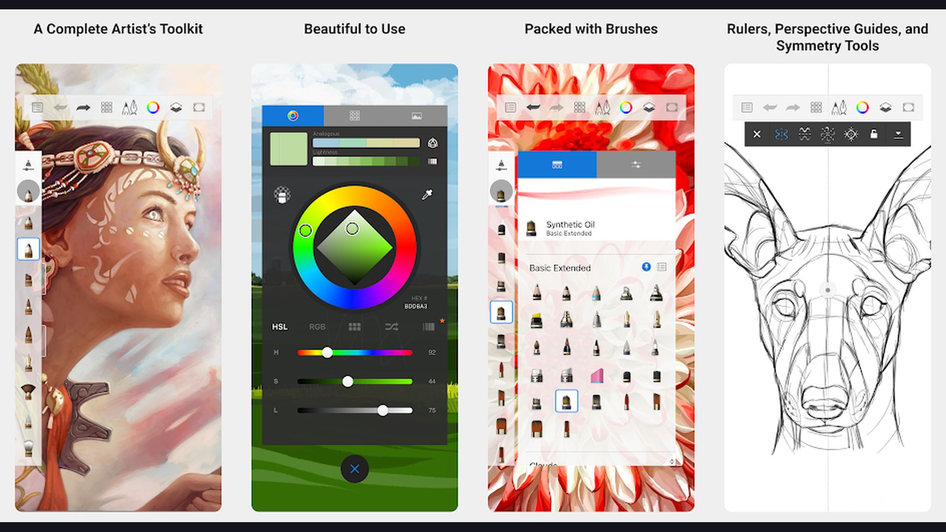 Sketchbook drawing app screenshots