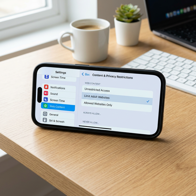 iPhone Limit Adult Websites web content settings